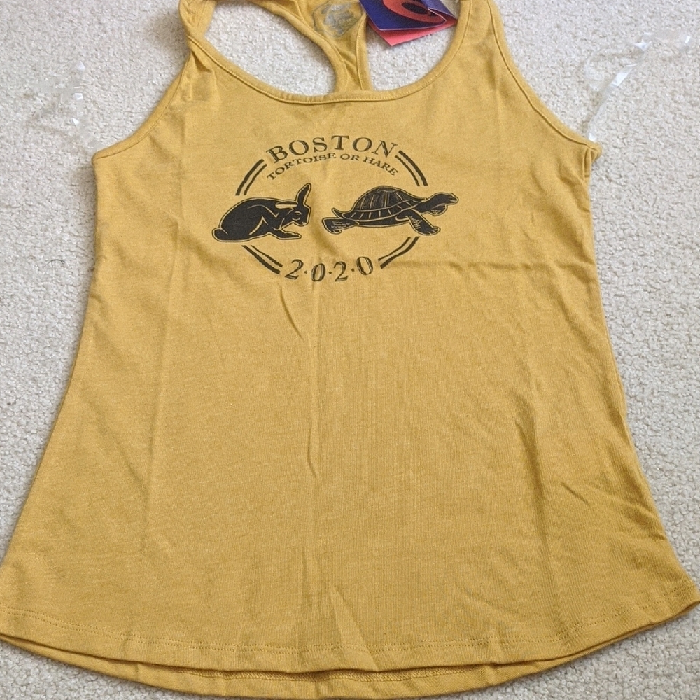 Boston Graphic Yellow Tank Top XS